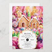 Aangepaste Kinderen Candyland Verjaardag Kaart (Voorkant / Achterkant)