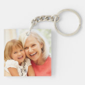 Aangepaste Kinderen Kunst en Foto Keepsake Gift Sleutelhanger (Achterkant)