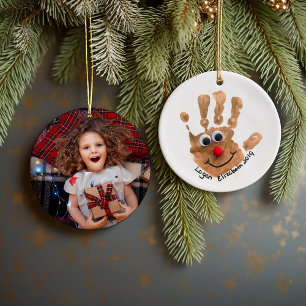 Aangepaste Kinderen Kunst en Foto Keepsake Keramisch Ornament