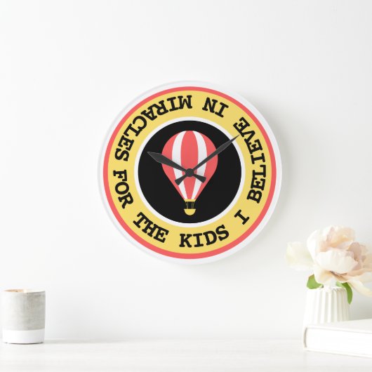 Aangepaste Kinderen Miracle Netwerk Naam Rood Geel Grote Klok (Huis)