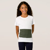 Aangepaste Kinderen T-shirt – Moss Green Glitter B (Voorkant volledig)