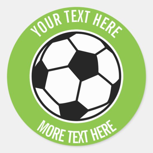 Aangepaste kinderen Verjaardagsfeestje gunst voetb Ronde Sticker (Voorkant)