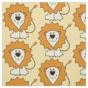 Aangepaste kinderen voor Cute Lion Illustration Stof