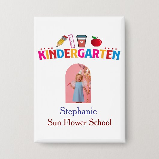 aangepaste Kindy Afstuderen Bedge foto Button (Voorkant)