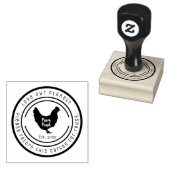 Aangepaste kip ei karton retour stempel (Gestempeld)