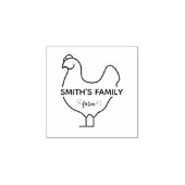 Aangepaste kip silhouet Ei Mini Stamp Rubberstempel (Afrduk)