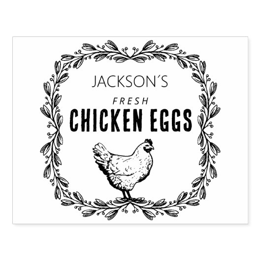 Aangepaste kippeneieren, klein bedrijf rubberstempel (Afrduk)