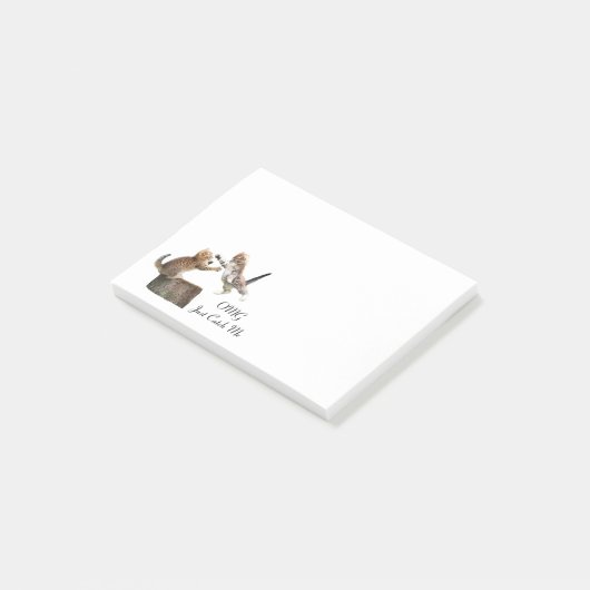 Aangepaste Kitten Post-it-notities Post-it® Notes (Schuin)