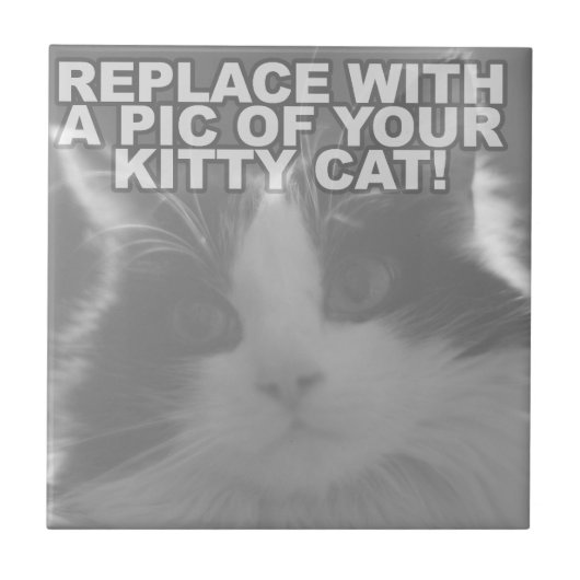 Aangepaste Kitty Kat Tegeltje (Voorkant)