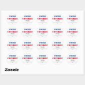 Aangepaste klant Dank u Verzekeringsmarketing Ronde Sticker (Vel)