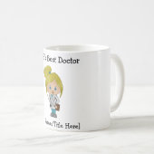 Aangepaste klare Vrouw blauw-ogen Koffiemok (Voorkant rechts)