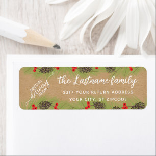 Aangepaste klas Garland met bruine bruine poot Etiket