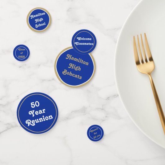 Aangepaste klas reünie tafel confetti!! confetti (Groep)