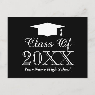 Aangepaste klas van 2025 middelbare school afstude briefkaart