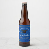 Aangepaste klasse Blue Gold Graduation Party van 2 Bier Etiket (Voorkant)