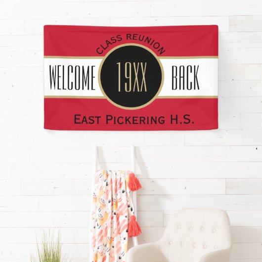 Aangepaste klasse Reunion Welkome back-banner Spandoek (Insitu)