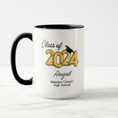 Aangepaste klasse van 2024 Afstuderen Senior Class Mok (Links)