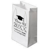 Aangepaste klasse van afgestudeerden in het middel klein cadeauzakje (Achterkant Gekanteld)