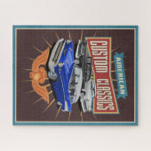 Aangepaste klassieke auto's Jigzaag Puzzle Legpuzzel (Horizontaal)