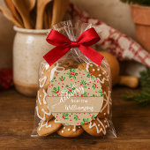 Aangepaste klassieke feestdag Groene Holly Red Ber Ronde Sticker