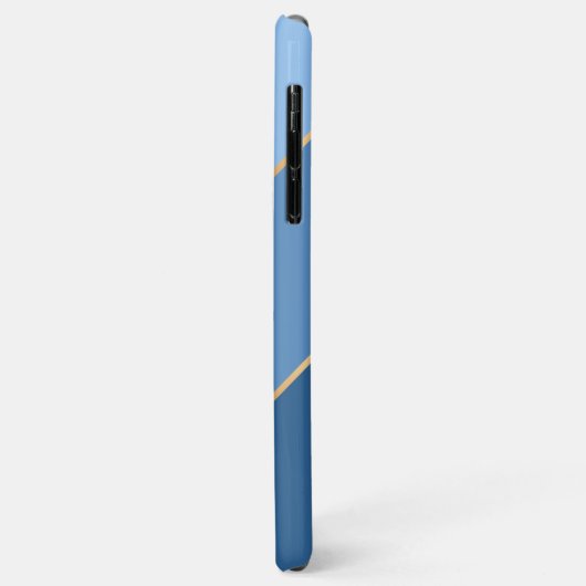Aangepaste klassieke licht medium donkerblauwe art Case-Mate iPhone case (Achterkant/links)