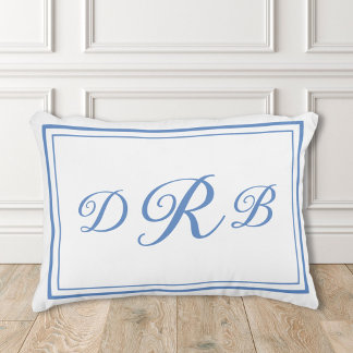 Aangepaste klassieke monogram calligrafie initiële accent kussen