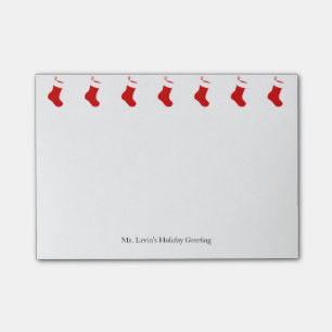 Aangepaste klassieke Rode Kerstaking Vakantie Post-it® Notes