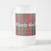 Aangepaste klassieke Royal Stewart Tartan Pset Ste Matglas Bierpul (Voorkant links)