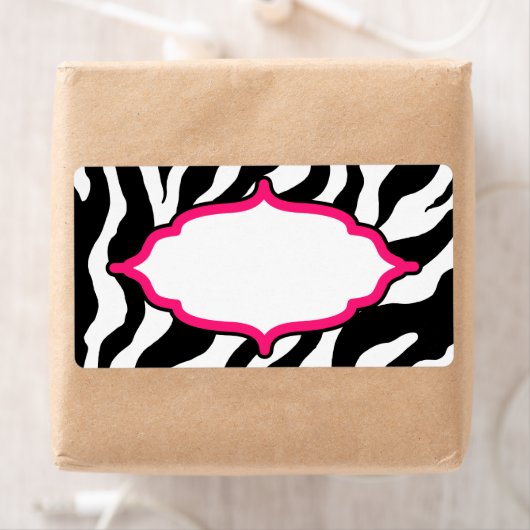Aangepaste klassieke zebra-labels etiket (Insitu)