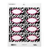 Aangepaste klassieke zebra-labels etiket (Full Sheet)