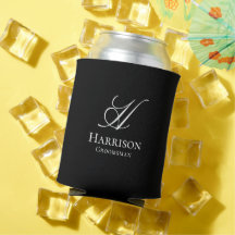 Aangepaste Klassieke Zwarte en Witte Monogram Groo