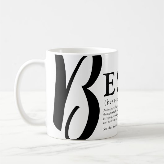 Aangepaste klauut Bestie Definitie Afkorting Koffiemok (Links)