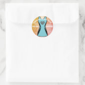 Aangepaste kleedkleur en Netball Team Slogan Ronde Sticker (Tas)