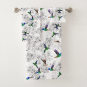 Aangepaste kleertuindoeken met levende vogels bad handdoek (Insitu)