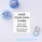 Aangepaste, kleine 5,6-inch x4,5-inch Glanzend Fly Flyer (Enkel)