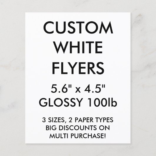 Aangepaste, kleine 5,6-inch x4,5-inch Glanzend Fly Flyer (Voorkant)