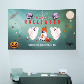 Aangepaste kleine bedrijfslogo Halloween-feestbann Spandoek (Beurs)