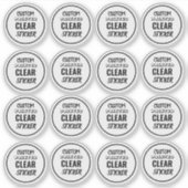 Aangepaste kleine duidelijke Sticker Labels (Voorkant)