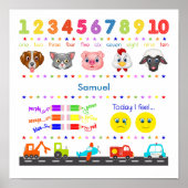 Aangepaste kleine jongen leren poster (Voorkant)