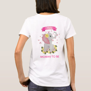 Aangepaste kleine olifant mama om baby shower te w t-shirt