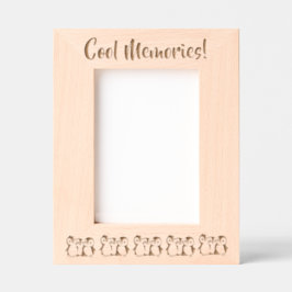 Aangepaste kleine pinguïns, winter, 5 x 7" portret gegraveerde lijstjes