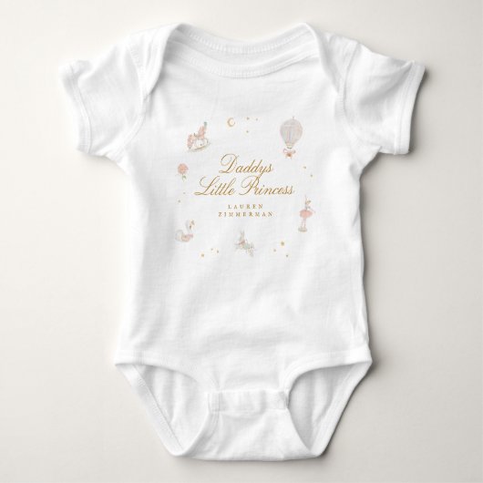 Aangepaste kleine prinses Schattige roze meisje sp Romper (Voorkant)