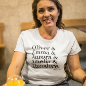 Aangepaste kleinkind naamlijst met Ampersand T-shirt