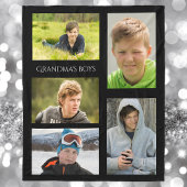 Aangepaste kleinkinderen foto's grootmoeder oma fleece deken