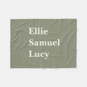 Aangepaste kleinkinderen namen stijlvol rustiek fleece deken (Voorkant (Horizontaal))