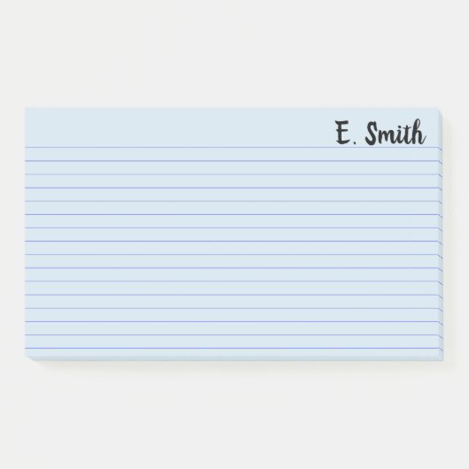 Aangepaste kleur aangepast groot blauw post-it® notes (Voorkant)