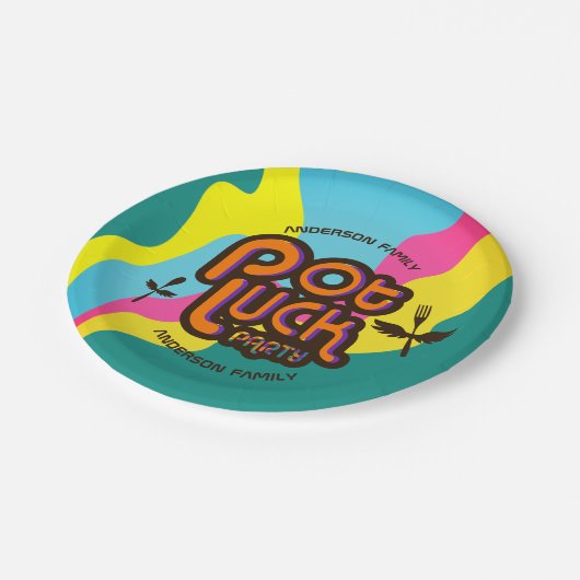 Aangepaste kleur, aangepast pakje geluk voedselfee papieren bordje (Gekanteld)