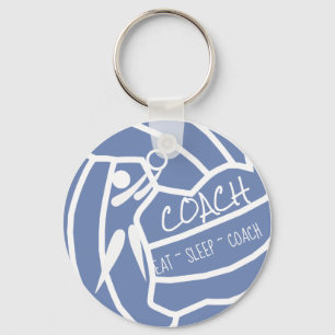 Aangepaste kleur Aangepaste netball-coach Sleutelhanger