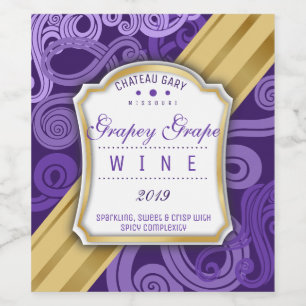 Aangepaste kleur abstracte vruchten struik cider a wijn etiket