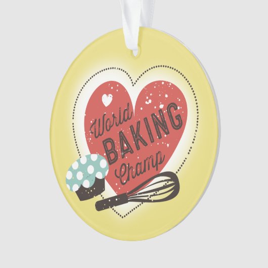 Aangepaste kleur bakken champ kerst ornament (voorkant)